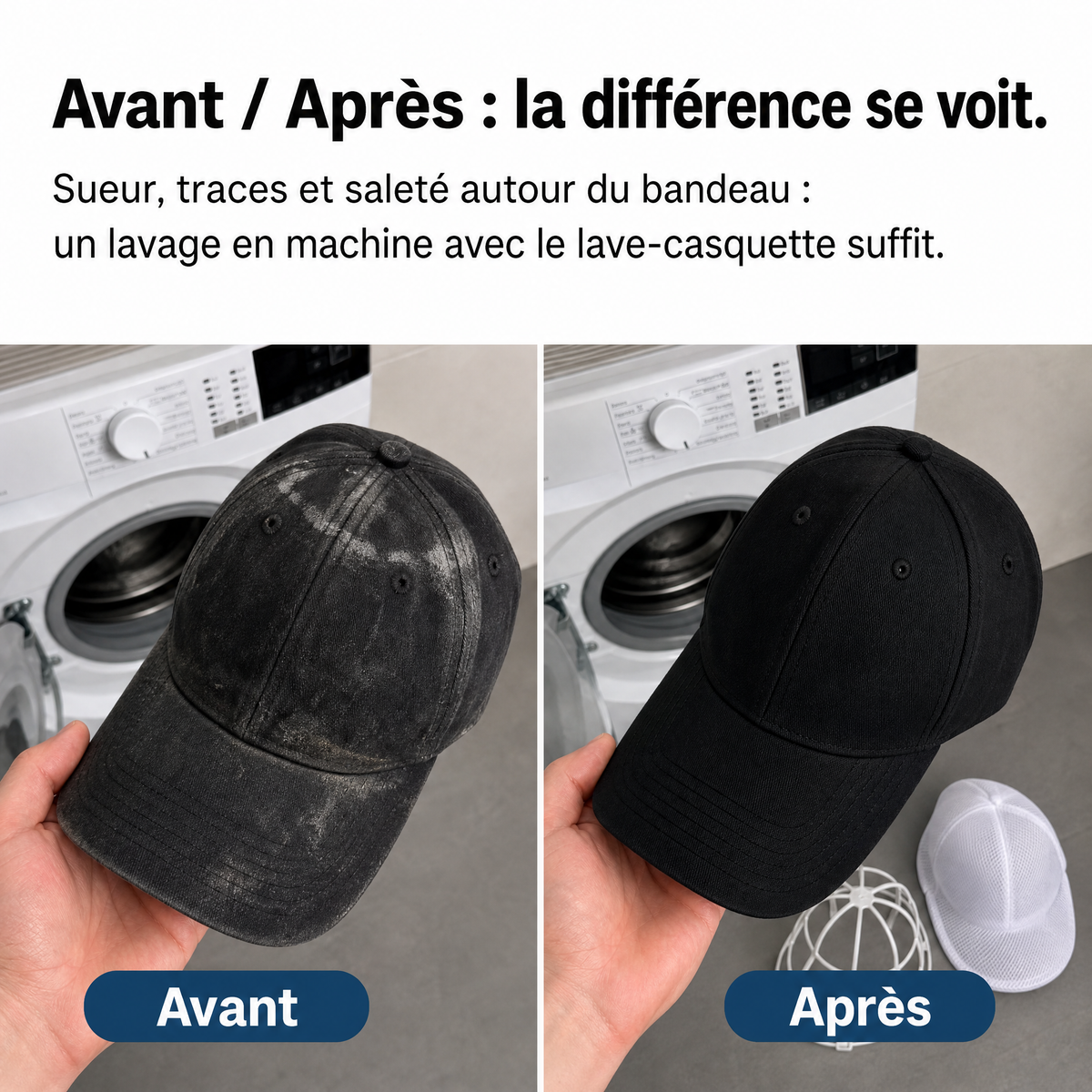 Lave-Casquette – Vos casquettes propres en machine, sans perdre leur forme