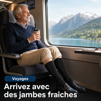 Bas de Compression Zippés – Jambes Légères et Confortables