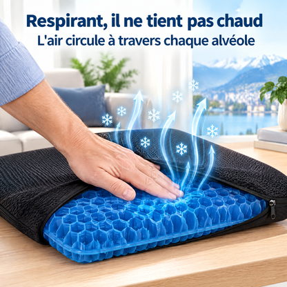 Coussin Gel Confort – Soulagement Instantané & Assise Durable