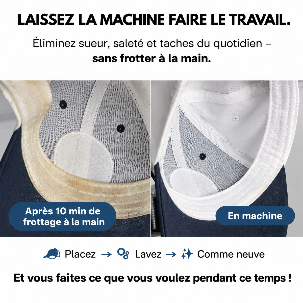 Lave-Casquette – Vos casquettes propres en machine, sans perdre leur forme