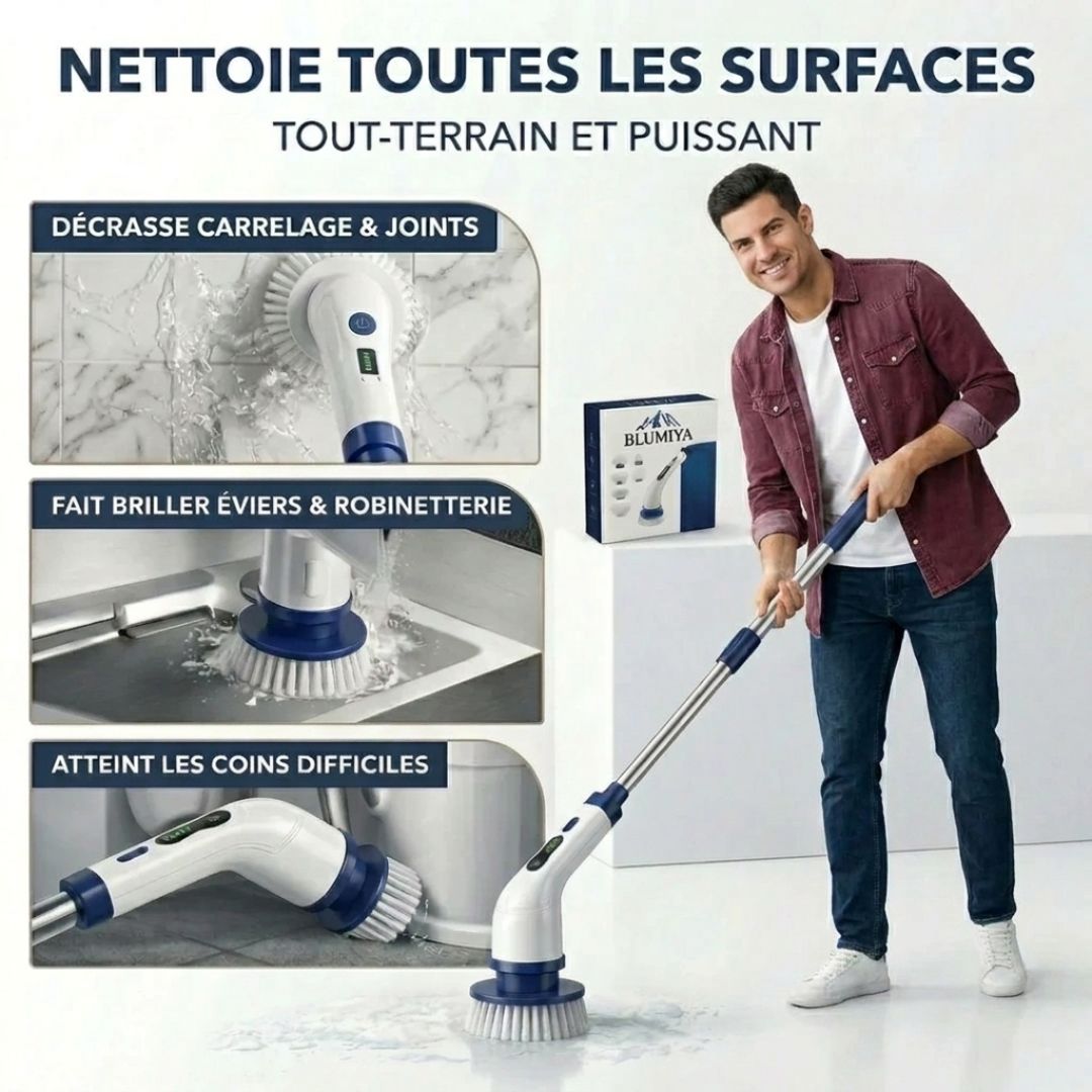 Brosse Nettoyante Spin Pro – Offrez à vos surfaces un nettoyage rapide