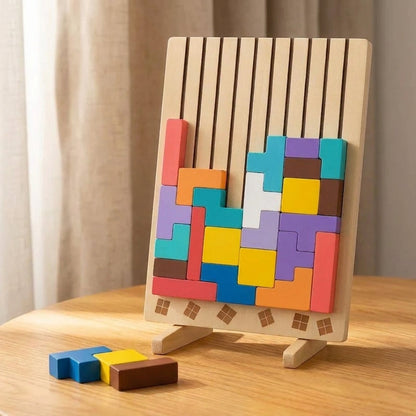 Tétris en Bois Montessori – Le jeu malin qui développe l’esprit des enfants
