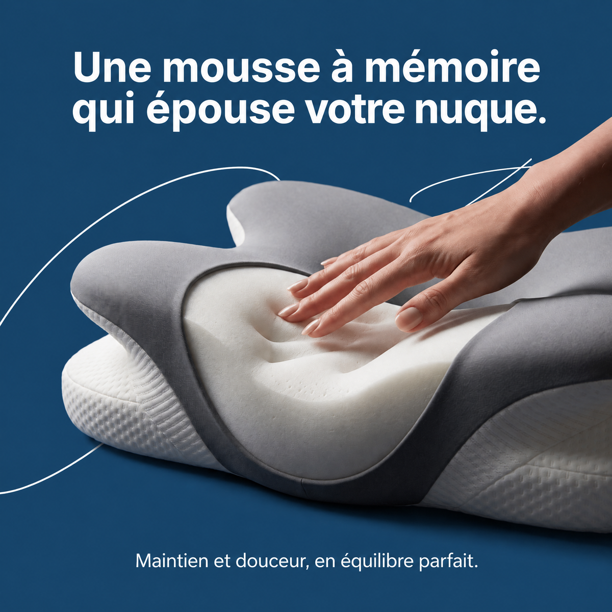 Oreiller CerviRelax – Soulagez vos cervicales et dormez sans douleur