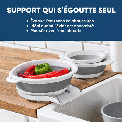 FlexiPass – 3 passoires qui se rangent à plat, fini les placards encombrés